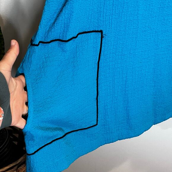 Ali Miles Cowl Neck Tunic Side Pockets Size 2x Artsy Gauzy light‎ weight - Picture 6 of 6